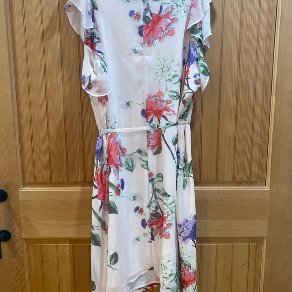 Motherhood Floral Party Dress - Pink, Purple, Green - Picture 3 of 5